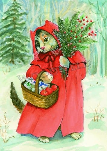 Woodfield Press Red Cloak Notecard