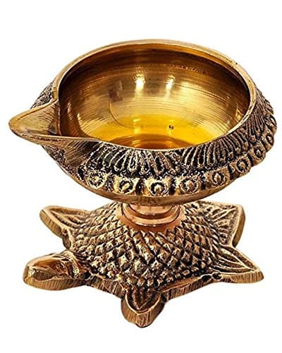 BrassLine Brass Diya (3 x 2 inch, Gold)