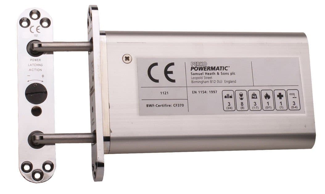 Samuel Heath Powermatic Concealed Door Closer - Polished Chrome Plate