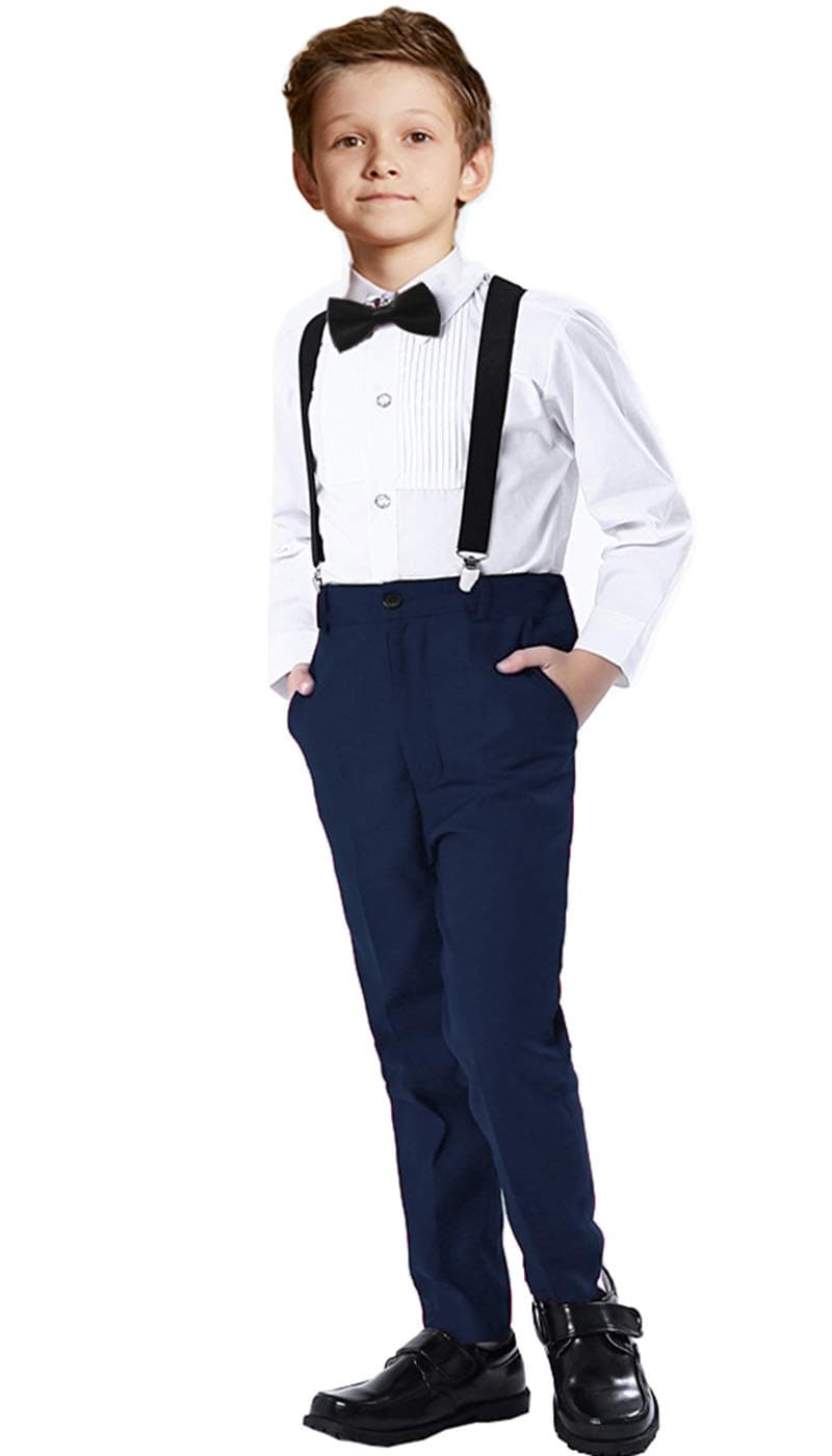 SaiLiinyBoys Formal Suspenders Suits Set