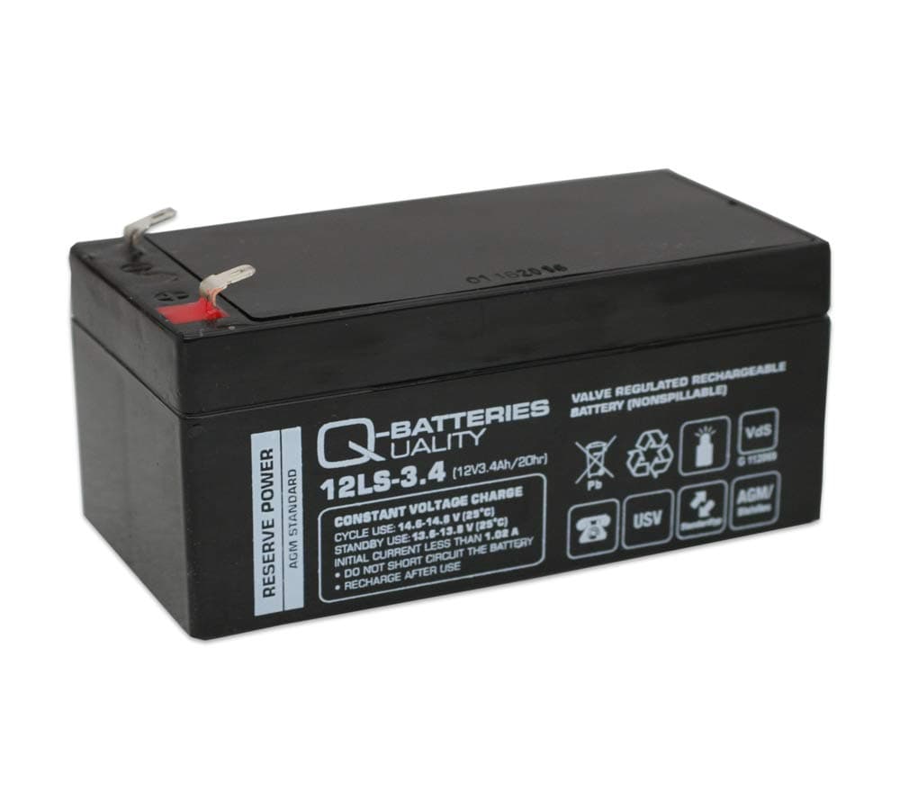 Q-Batteries 12LS-3.4 AGM Battery 12 V 3.4 Ah Maintenance-Free