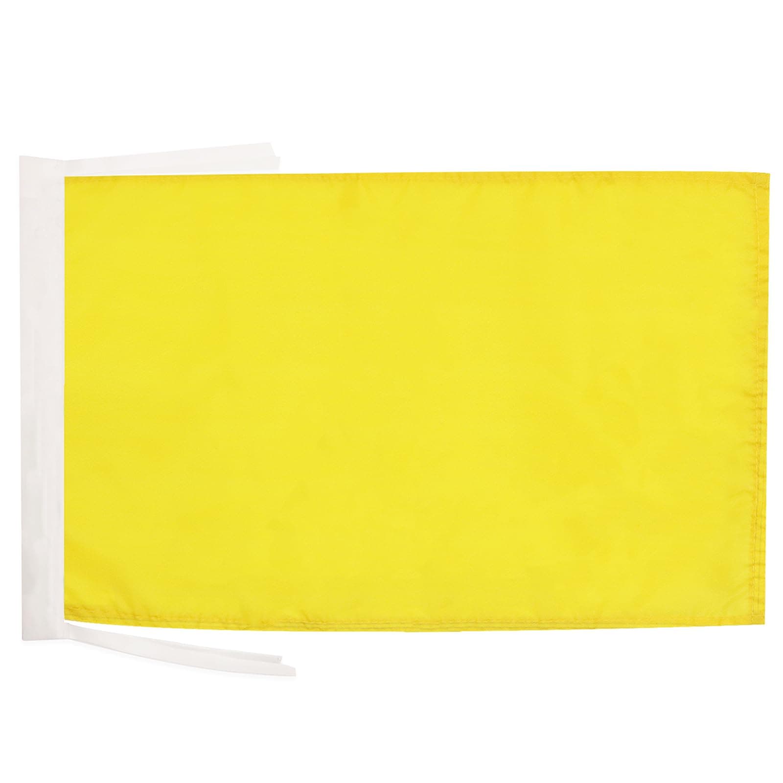 AZ FLAG - Plain Yellow Flag - 18'' x 12'' - 100% Polyester Yellow Solid color Small Banner with Two Cords - Fade Resistant - Vivid Colors - 18x12 in - 45x30 Cm