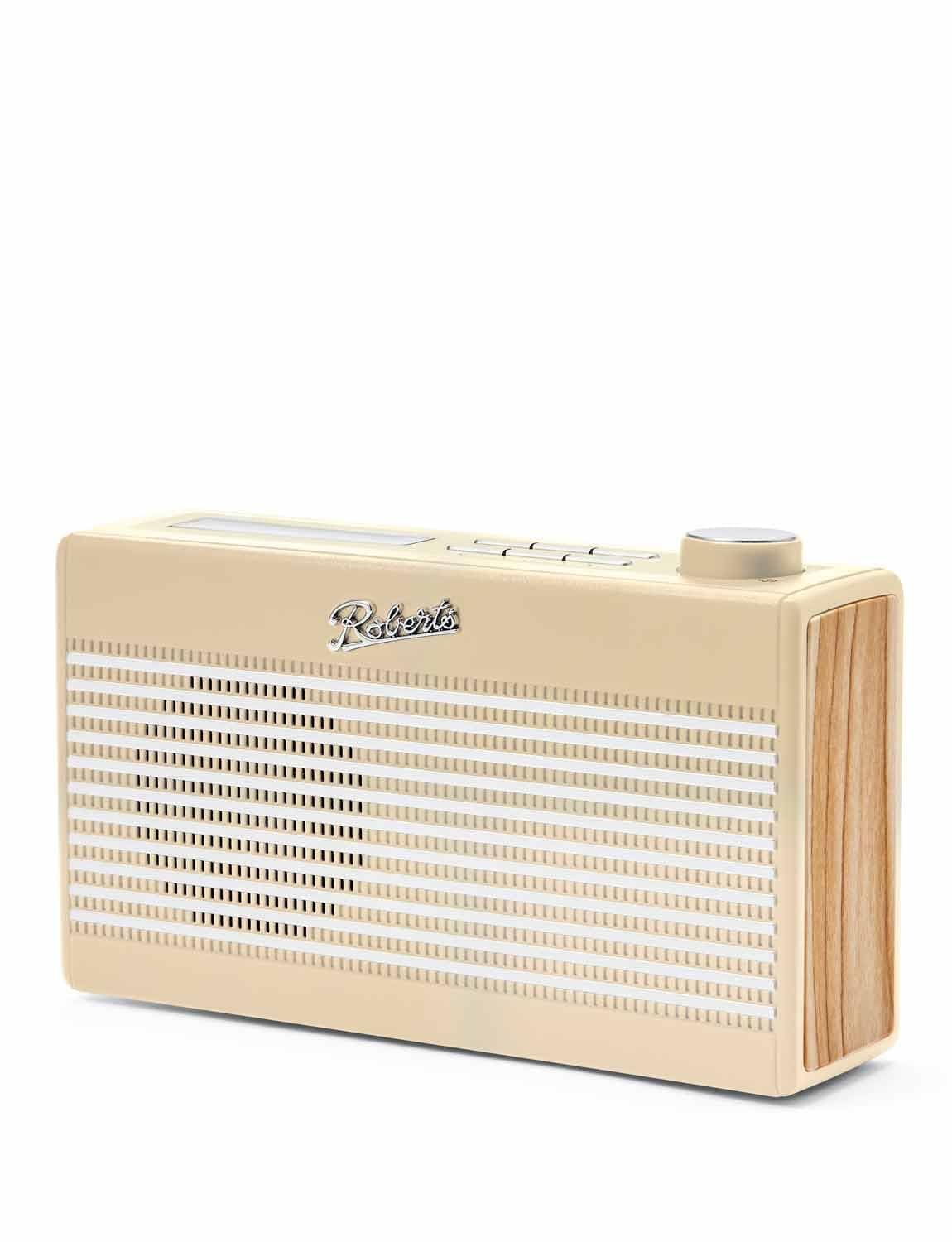 Roberts RAMBLER MINI FM, DAB, DAB+ Digital Radio with Bluetooth & Built-In Rechargeable Battery - Pastel Cream
