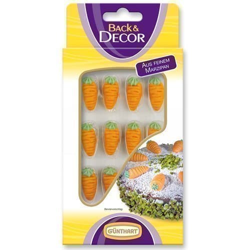 Marzipan Carrots - Toppers for Cupcakes or Cake Decorations from Nice Buns
