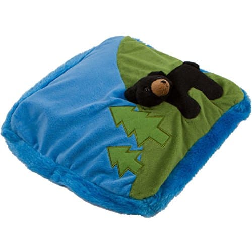 Weighted Sensory Warming/Cooling Lap Blanket/Pad for Kids - Help with Focus and Relaxation. Great for Children with Autism, ADHD, and Sensory Processing Disorder. (Bear - 3 lbs - 12 x 12, Blue)