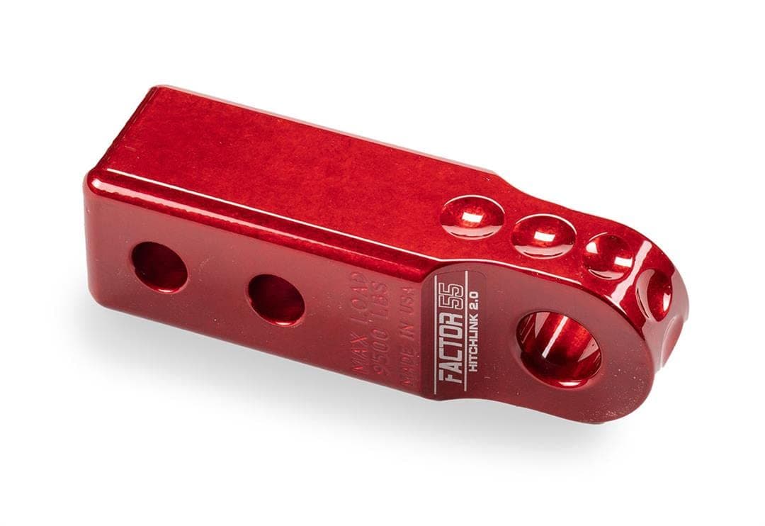 Factor 55 00020-01 Hitchlink 2.0 Rated at 9500 lb Ultimate Failure at 51,000 lb Convert Your Vehicles Hitch Receiver into a Recovery Point. Ideal for 4x4 Off Road Adventures – Red
