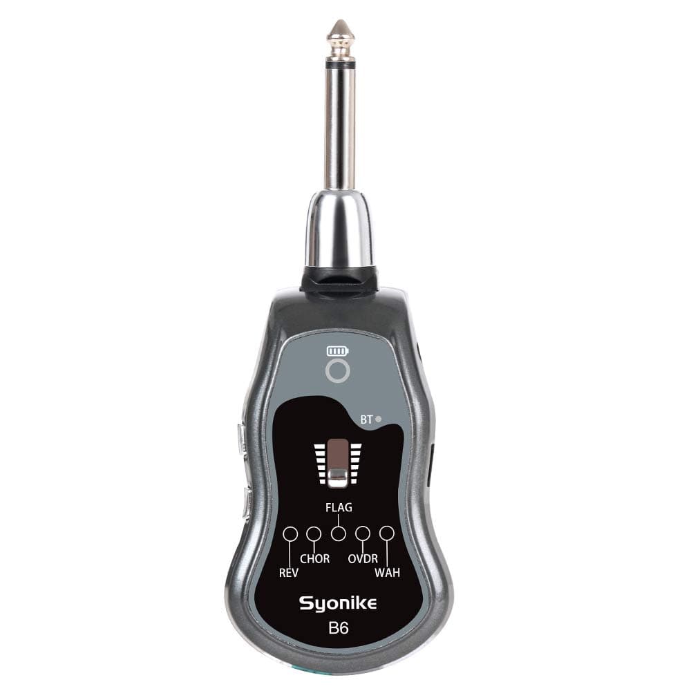 Guitar Headphone Amplifier, Wired Guitar Effect Transmitter with Audio Portable Line Electric Guitar Bass Amp with REV CHOR FLAG OVDR WAH 5 Mode Effectors