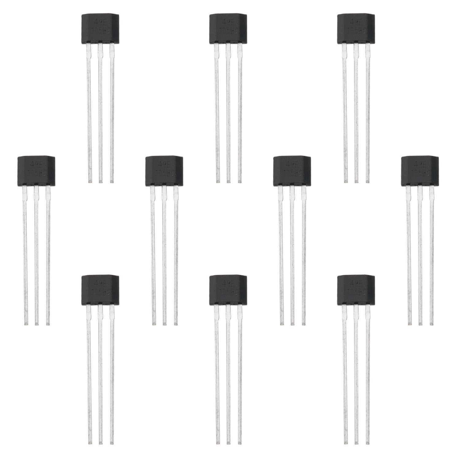Linear Hall Effect Sensors ZCZQC 10PCS 49E OH49E SS49E S49E TO-92 3 Pins Linear Hall Effect Sensor Element Switches Magnetic Detector for Electric Vehicle Motor Repair