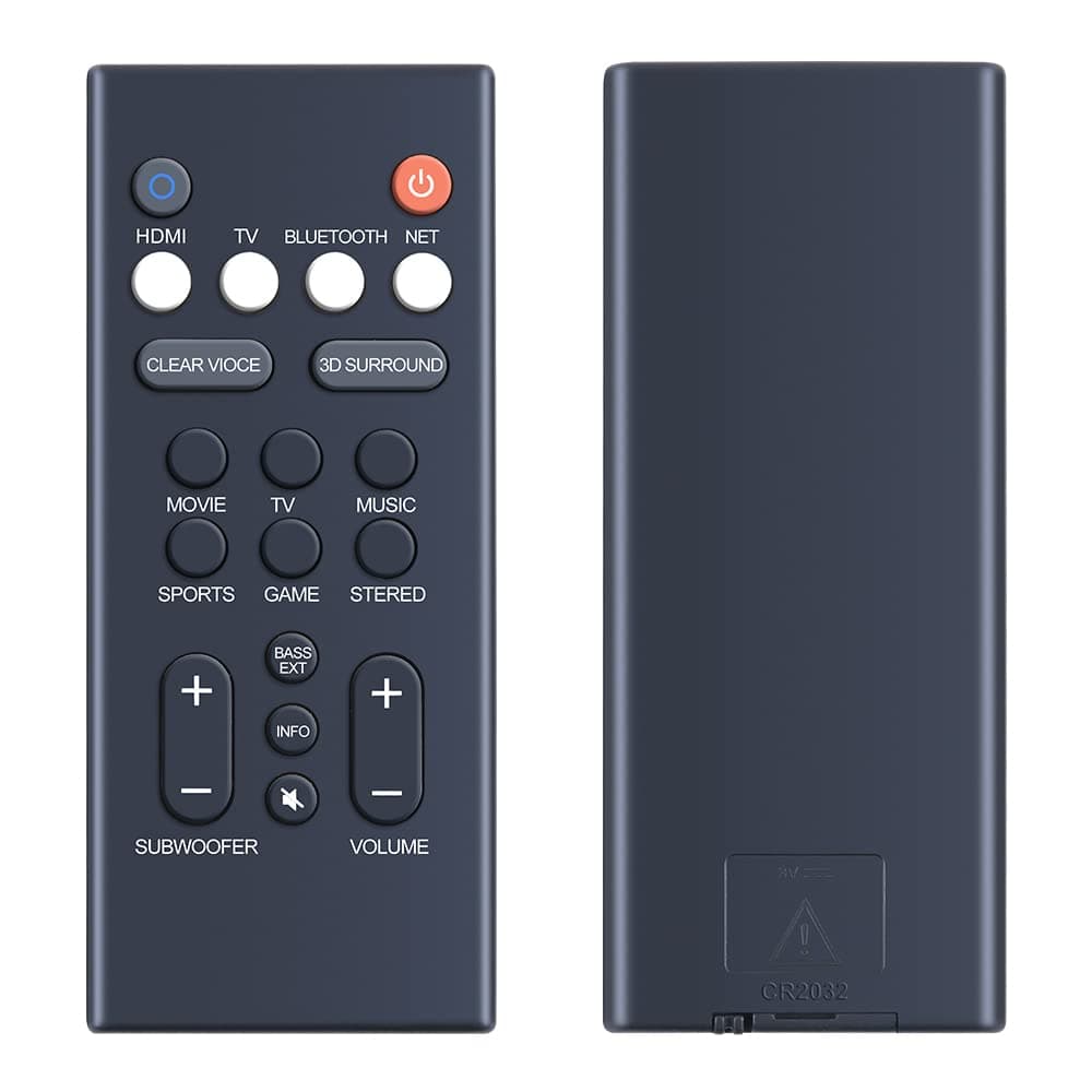 Replacement YAS-209 YAS-109 Soundbar Remote Control for Yamaha Sound Bar, Compatible with Yamaha Audio Soundbar ATS-2090 ATS-1090 ATS1080 ATS-1080 YAS1080 YAS-1080 YAS-209BL VAF7640