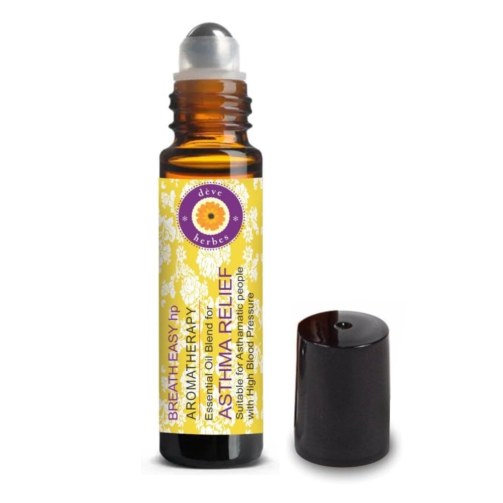 ASTHMA RELIEF BREATHE EASY - Suitable for Asthamatic people with High Blood Pressure. Aromatherapy Essential Oil Blend 10ml (0.33oz)