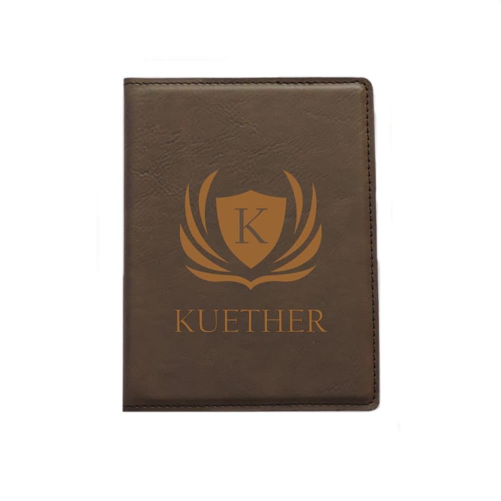 Personalized Passport Cover Holder Custom Leather Gifts (Rustic)