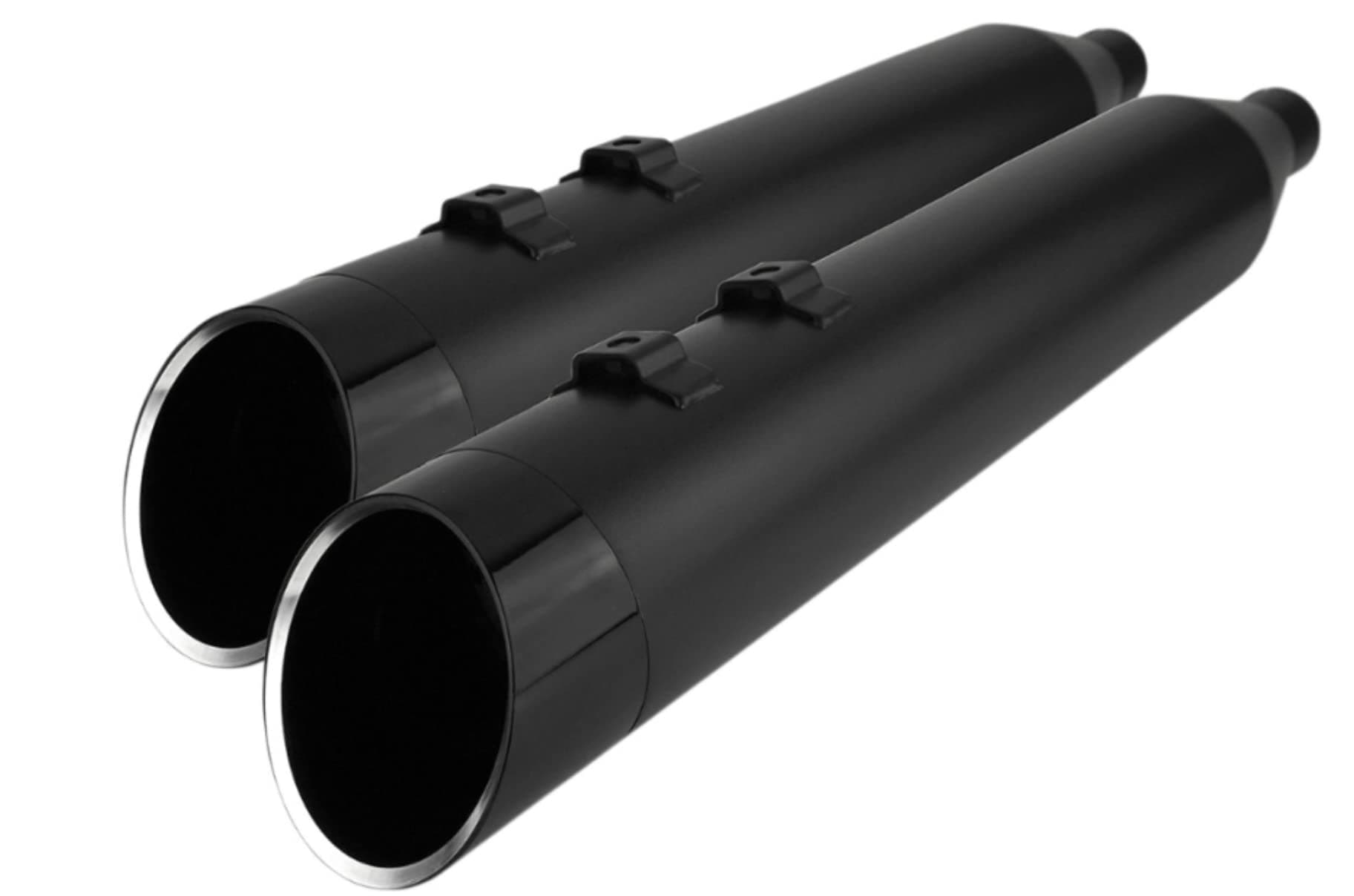 1801-1447 202885 HP-Plus 4.5" Slip-On Mufflers for Touring - Black with Edge