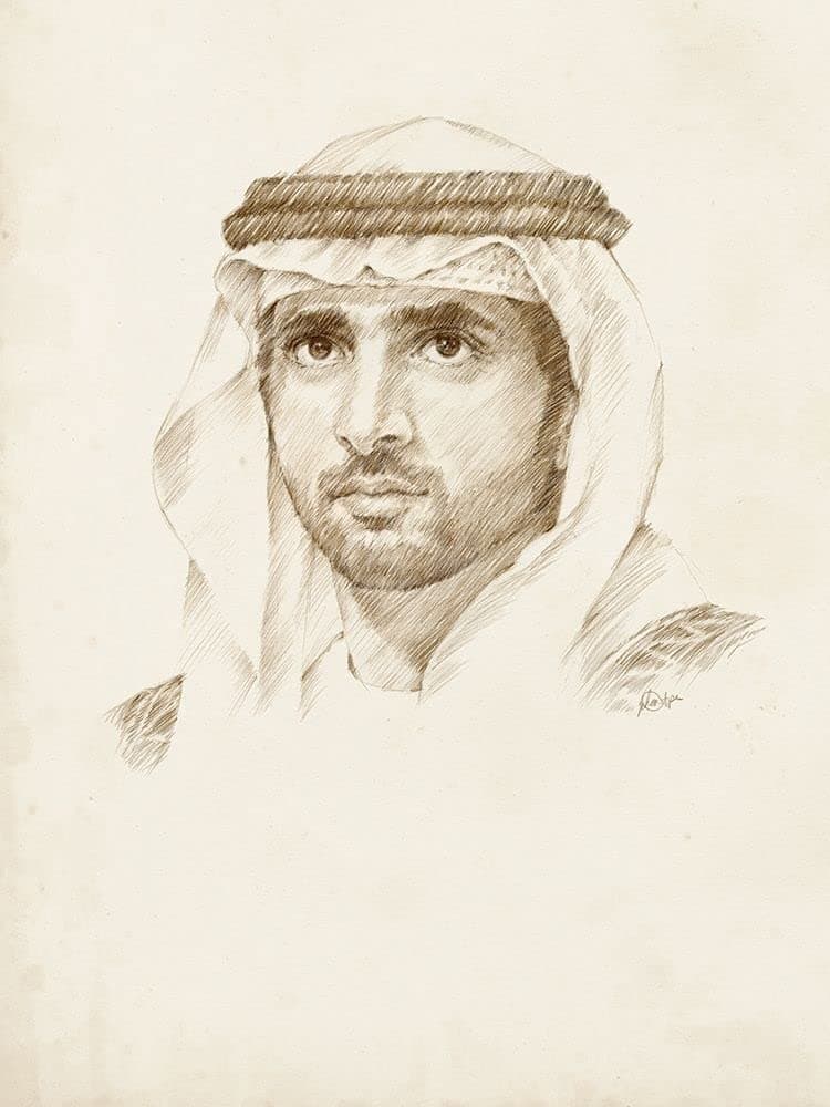 Sheikh Hamdan bin Mohammed bin Rashid Al Maktoum Poster Print - Ethan Harper (18 x 24)