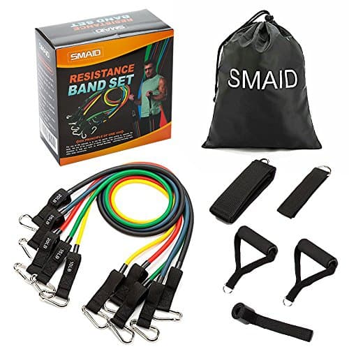 Resistance Bands Set Exercise Bands - Workout Bands Stretch Bands - Heavy Resistance Bands Kit for Legs Arm Ankle Straps Crossfit Fitness Physical Therapy Home Equipment Training for Women Men