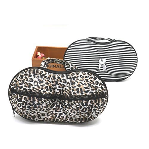 June Fox 2Pcs Travel Home Organizer Zip Bag Case Bra Underwear Lingerie Case Storage Bag Fit A/B/C Cups