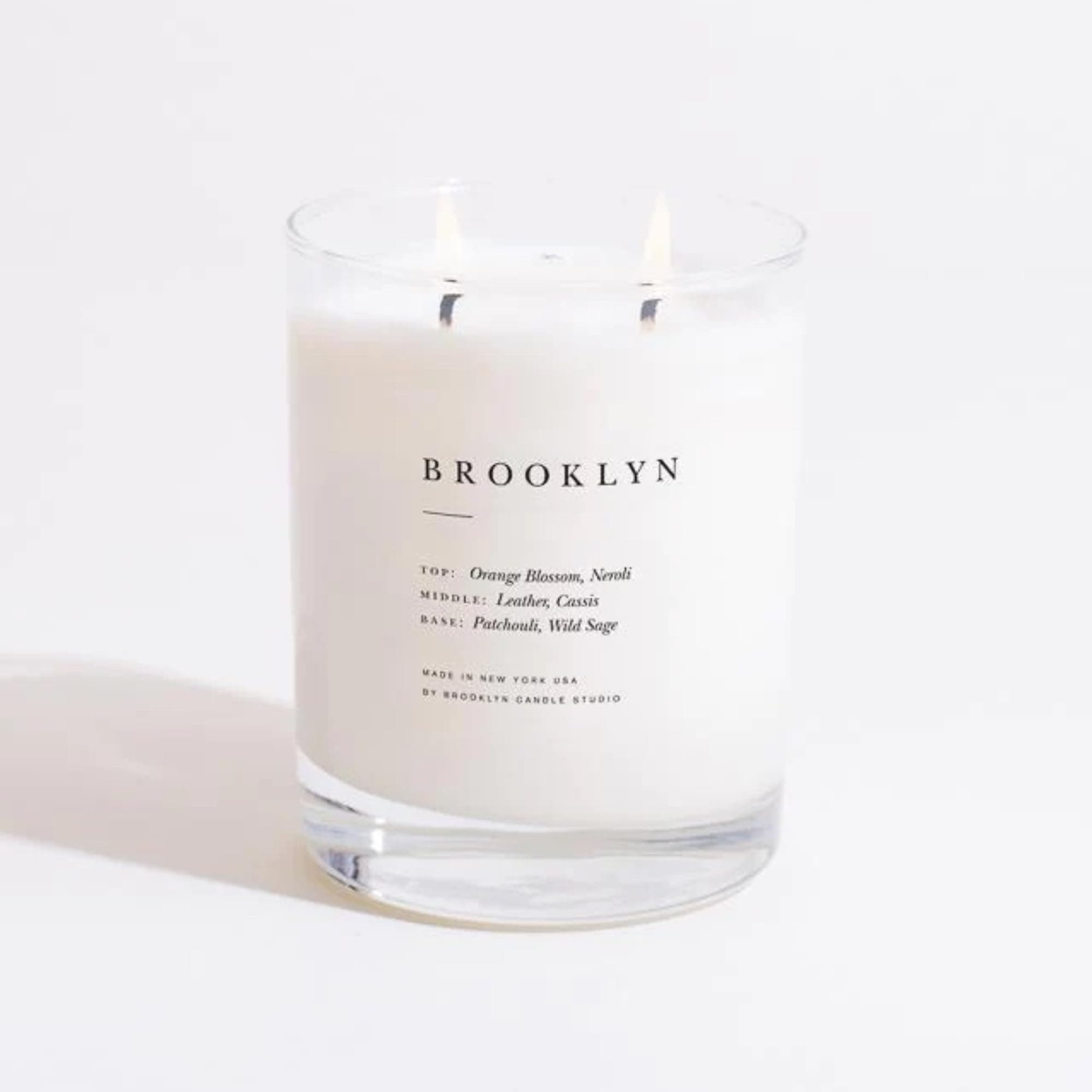 Brooklyn Classic 2 Wick Candle - Luxury Scented Candle, Vegan Soy Wax, Hand Poured in The USA, 70 Hour Slow Burn Time - 13oz