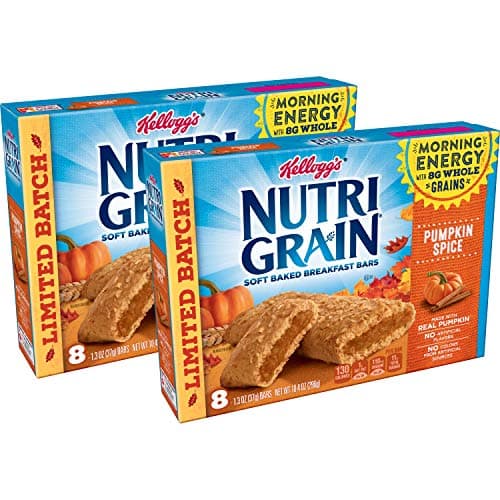Kellogg's Nutri Grain Pumpkin Spice Soft Baked Breakfast Bars Limited Batch