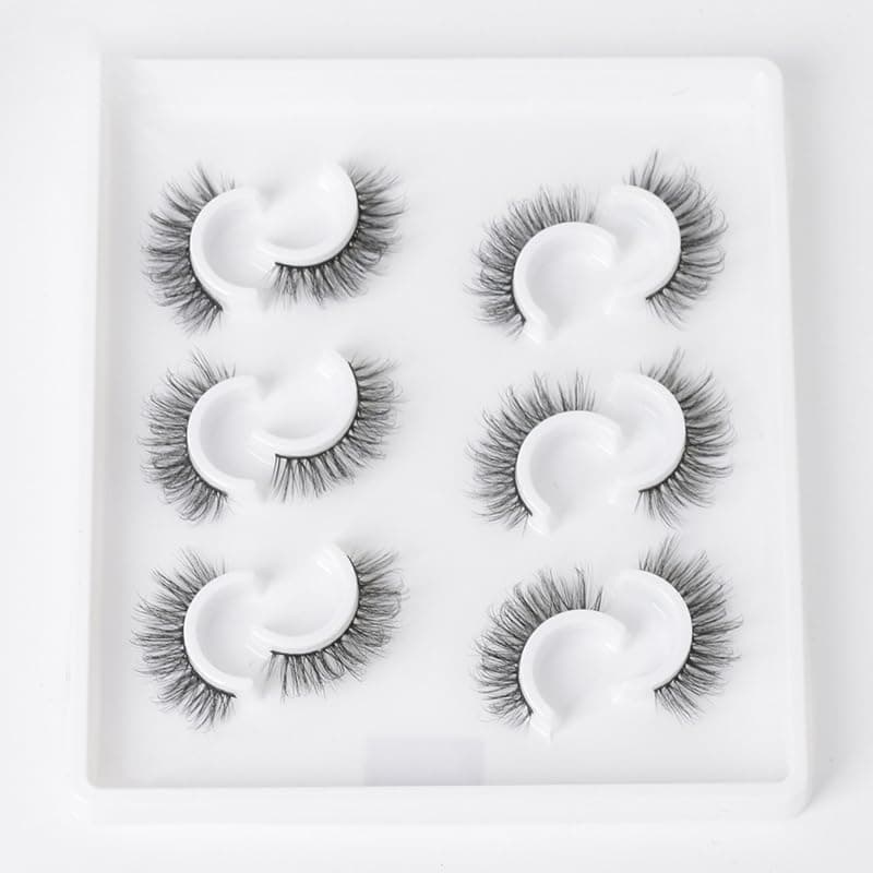 MAYCREATE® 6 Pairs False Eyelashes Party Look 3D Lashes 22-25mm Eyelashed For Party