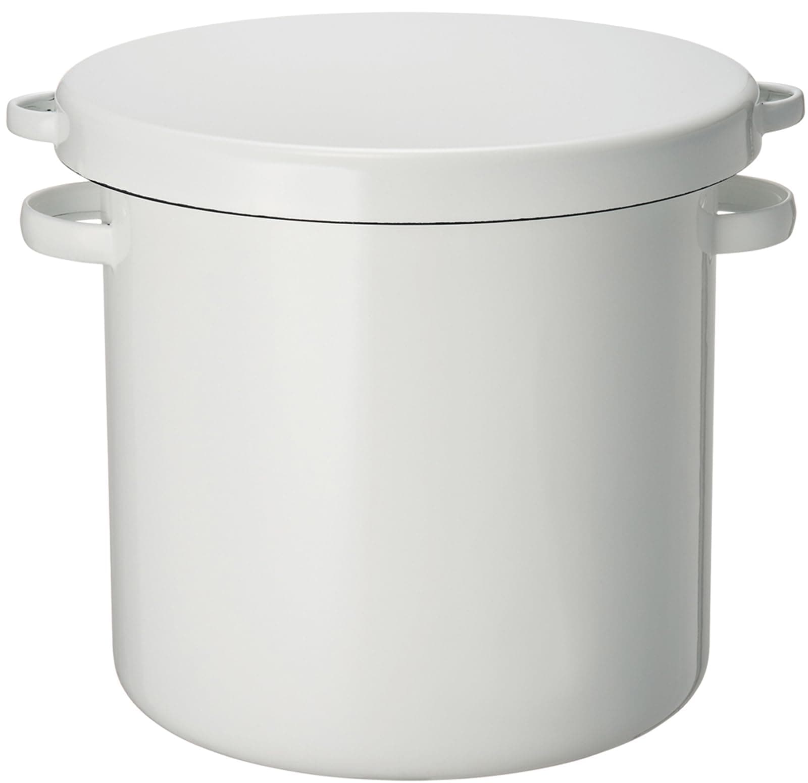 Nodahoro WRS-24 Storage Container, Round Stocker, 9.4 inches (24 cm), Sealed Lid, Enameled Miso, Rice, Umeboshi, Bran Pickles, Bran Floor, Made in Japan