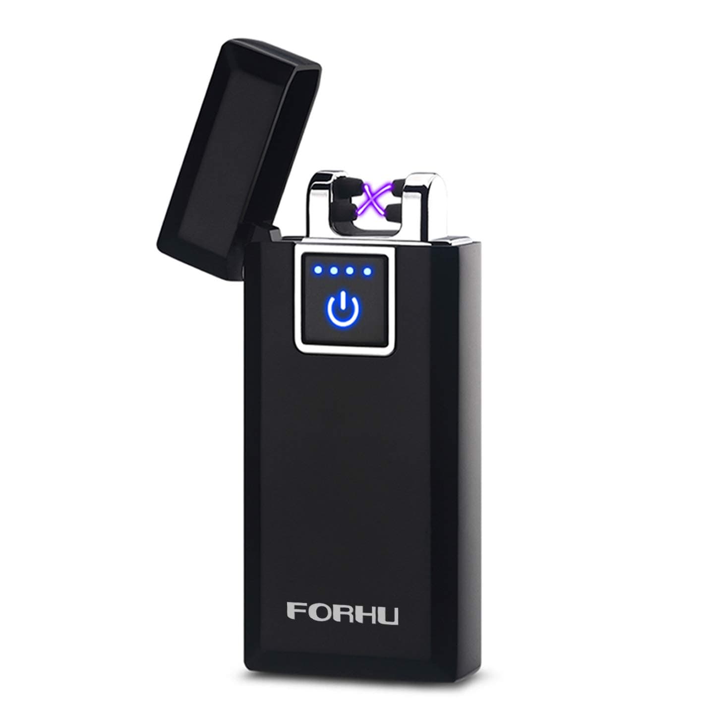 Electric lighter, Cannon Lighter with Three arc crossing electric arc, Electric Arc Lighters, Windproof USB Rechargeable 550 mAh rechargeable battery
