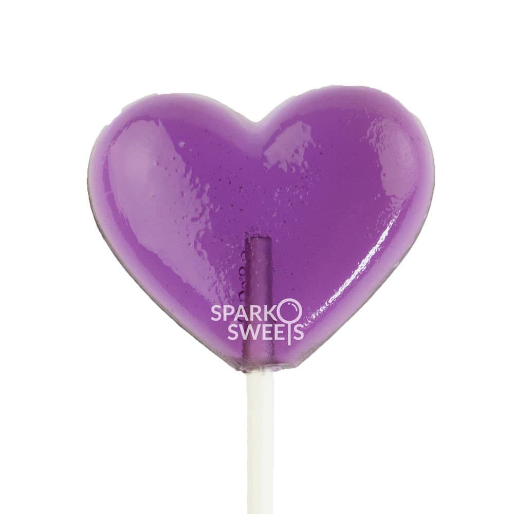 Sparko Sweets Purple Heart Lollipops