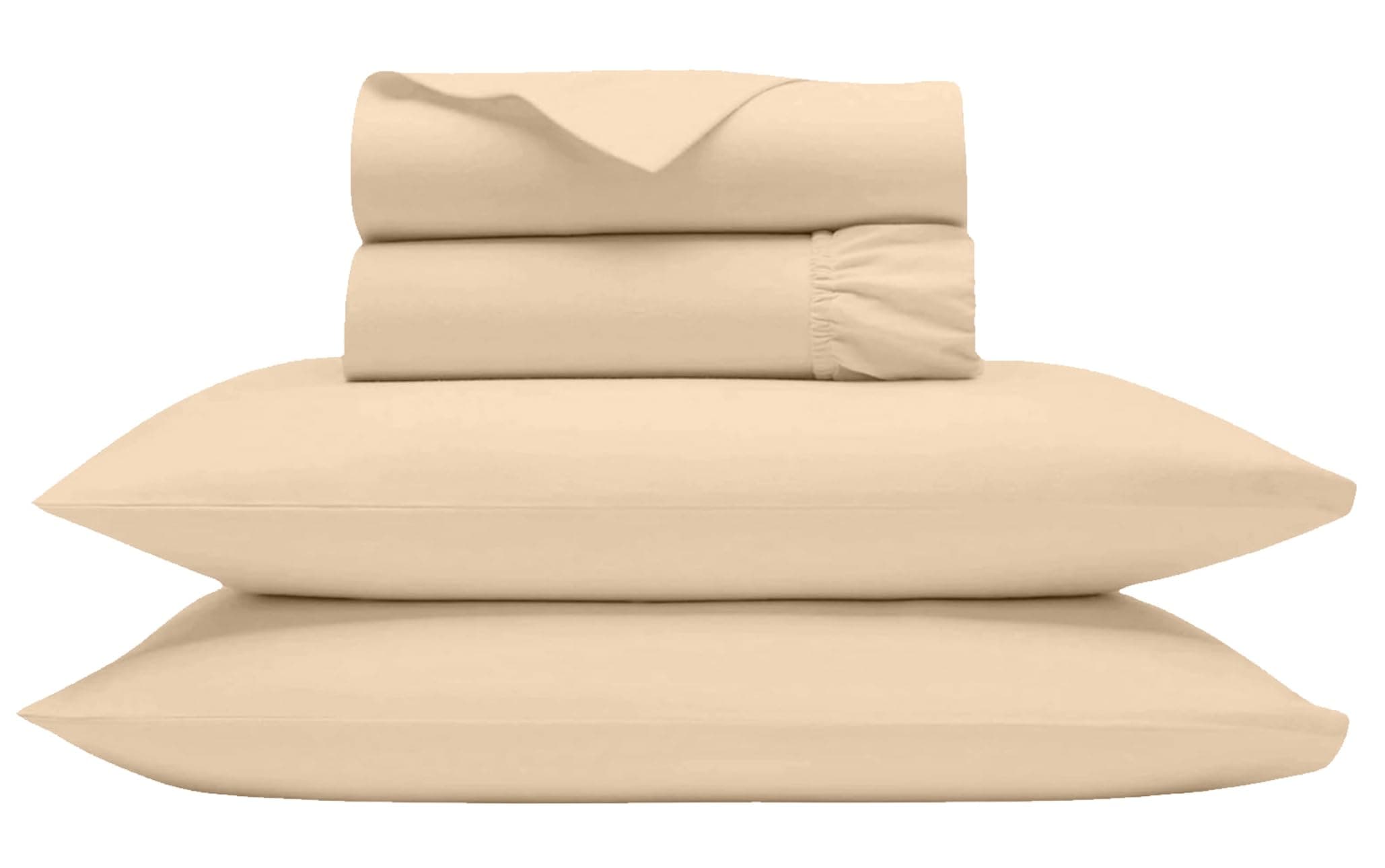 Bluemoon Homes Egyptian Cotton Sheets Cal King Size - 1000 TC 4 Pc California King Smooth Sateen Weave Sheets, 18" Deep Pocket, Ultra Luxury Sheets, Cal King Sheet Set - Ivory Sheet