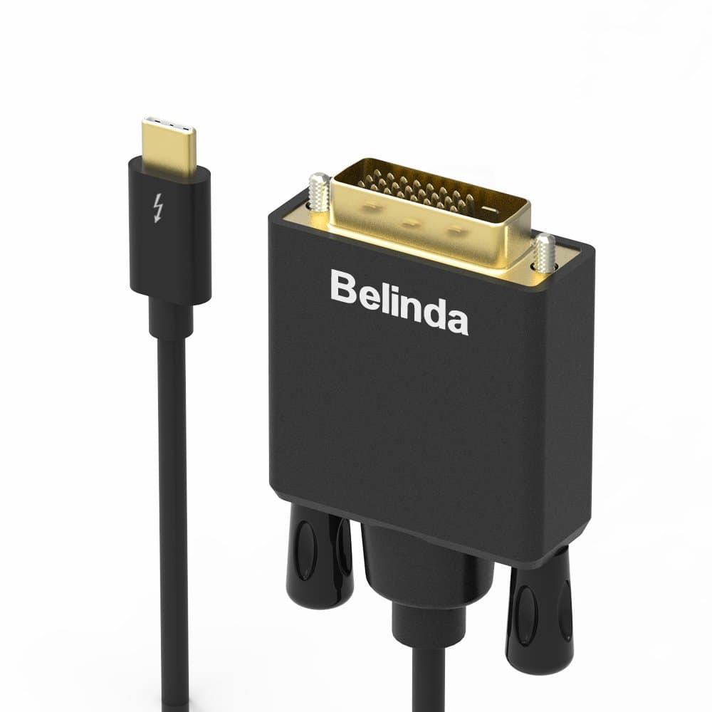 Belinda USB C to DVI Cable, USB 3.1 Type C (USB-C) to DVI Adapter Cable 6FT for 2017 MacBook Pro/Samsung Galaxy S8