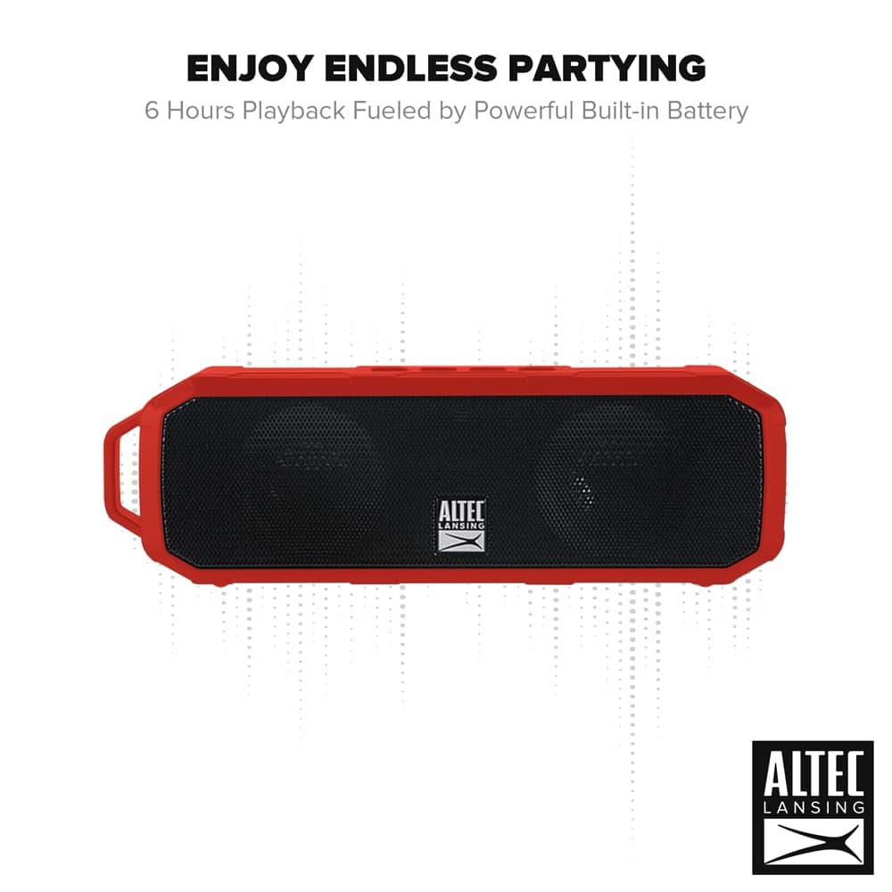 Altec Lansing Fury Wireless Speaker IMW340N (Red), Bluetooth