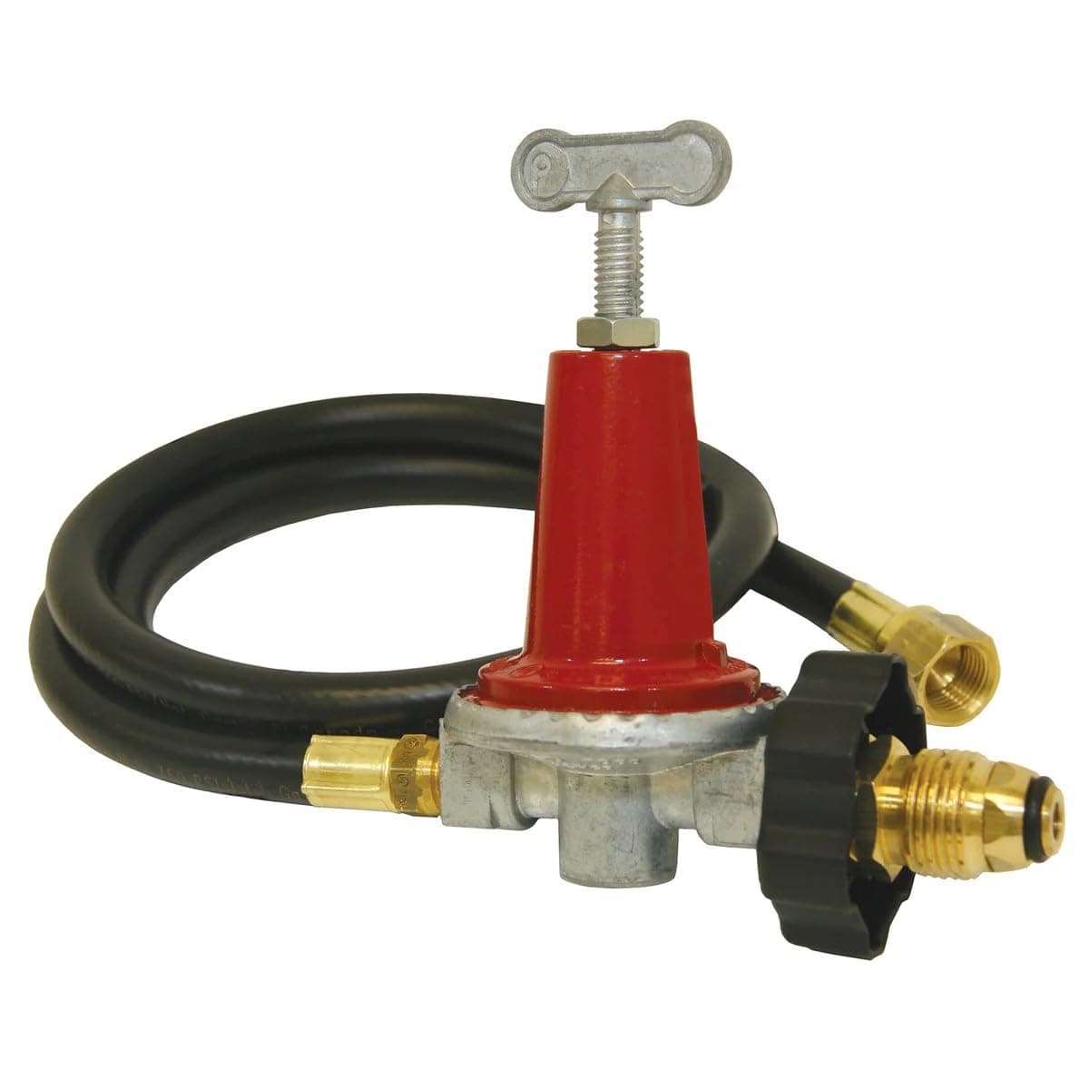 Bayou Classic Adjustable Propane Regulator with Hose - 0-40 PSI, 48-Inch - Plastic