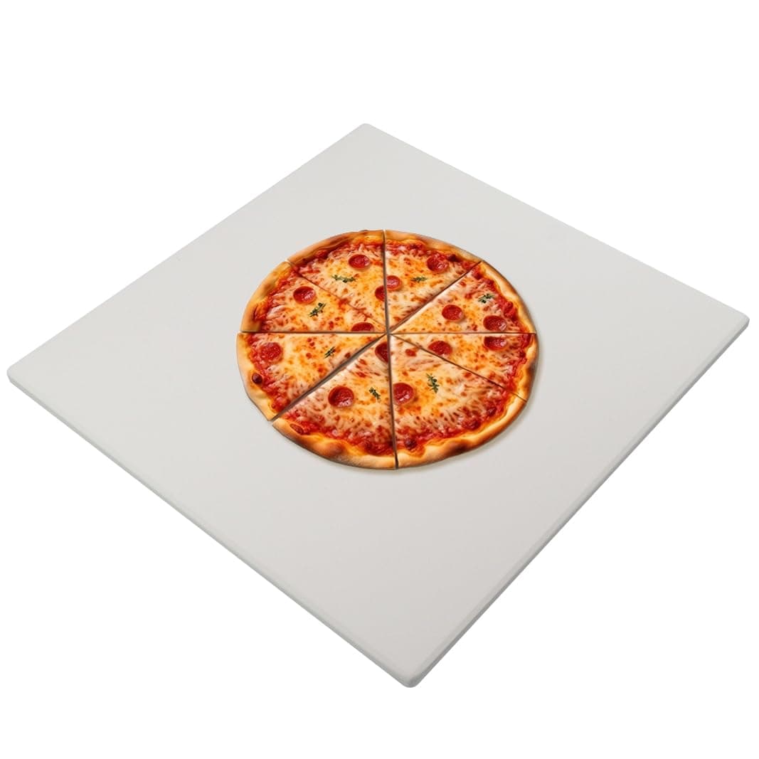 18 Inch Pizza Stone, Square Baking Stone 18" x 18", Heavy Duty Cordierite Bread Stone for Oven Grill, Thermal Shock Resistant, Ideal for Baking Different Sizes of Pizzas or Bread