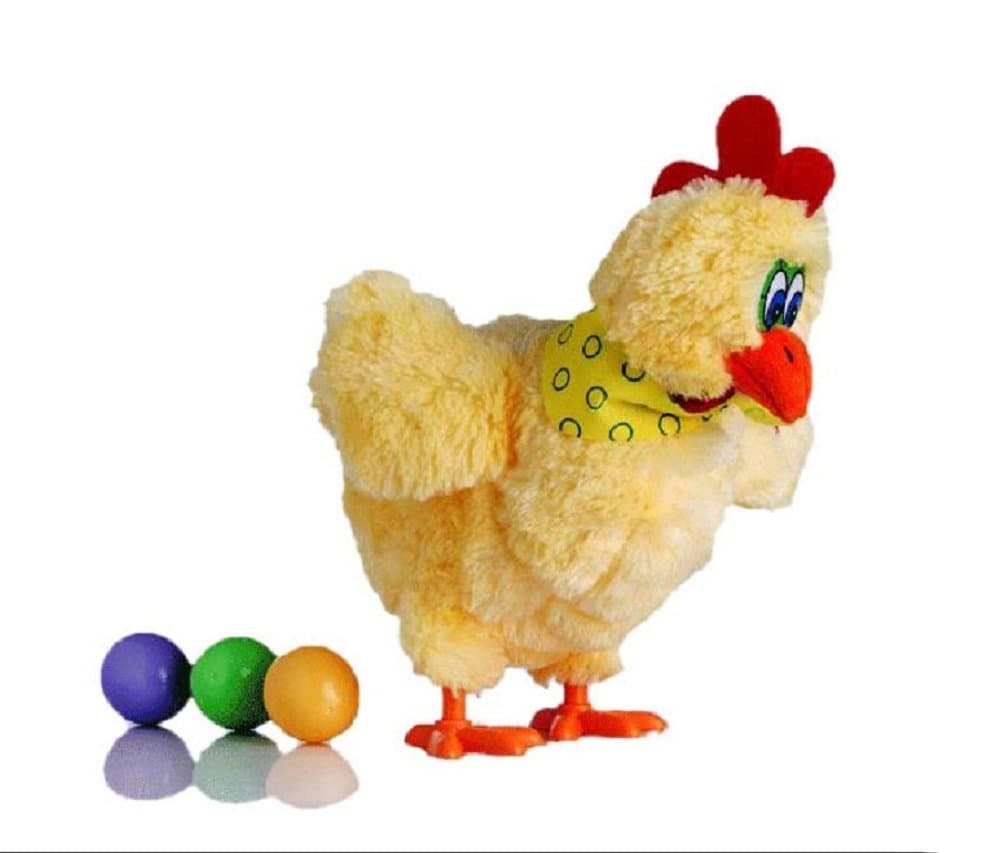 Easter Eggs Walking Egg Laying Chicken Toy with Music BANLAN- Great Easter Gift Boys Girls!(Yellow)