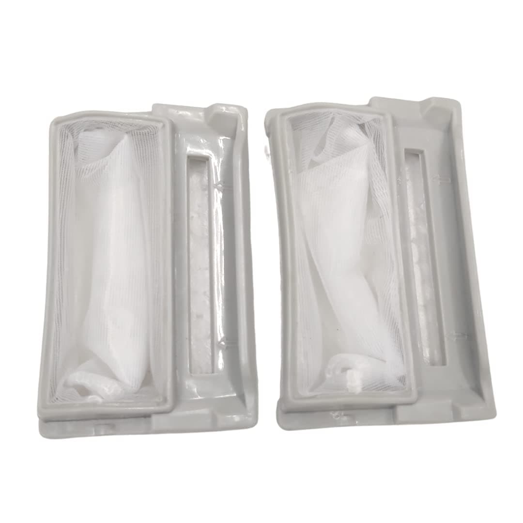 Spareworld Lint Activated Carbon Filter Compatible With Lg Fully Automatic Washing Machine Rectangle Grey Net Pack Of 2