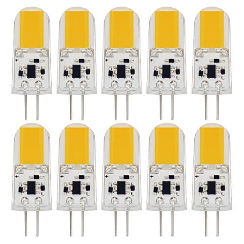 iLampens LED Corn COB G4 Bulb 3.5W AC DC 12V 230-280 Lumens Warm White Light Lamp CRI80, 10-Pack