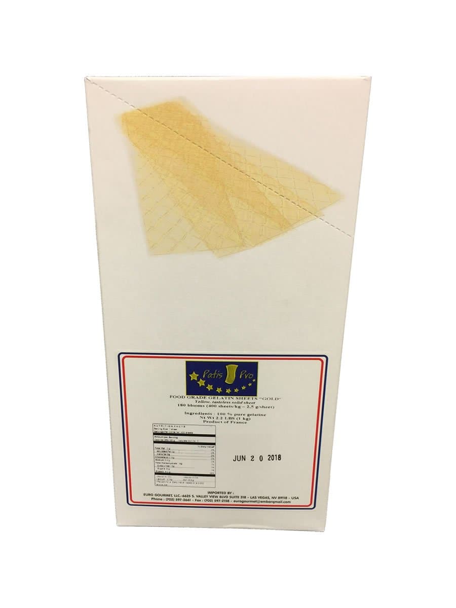 Patis Pro - Gold Strength Leaf Gelatin (400 Sheets - 2.2 lb./1 kg)