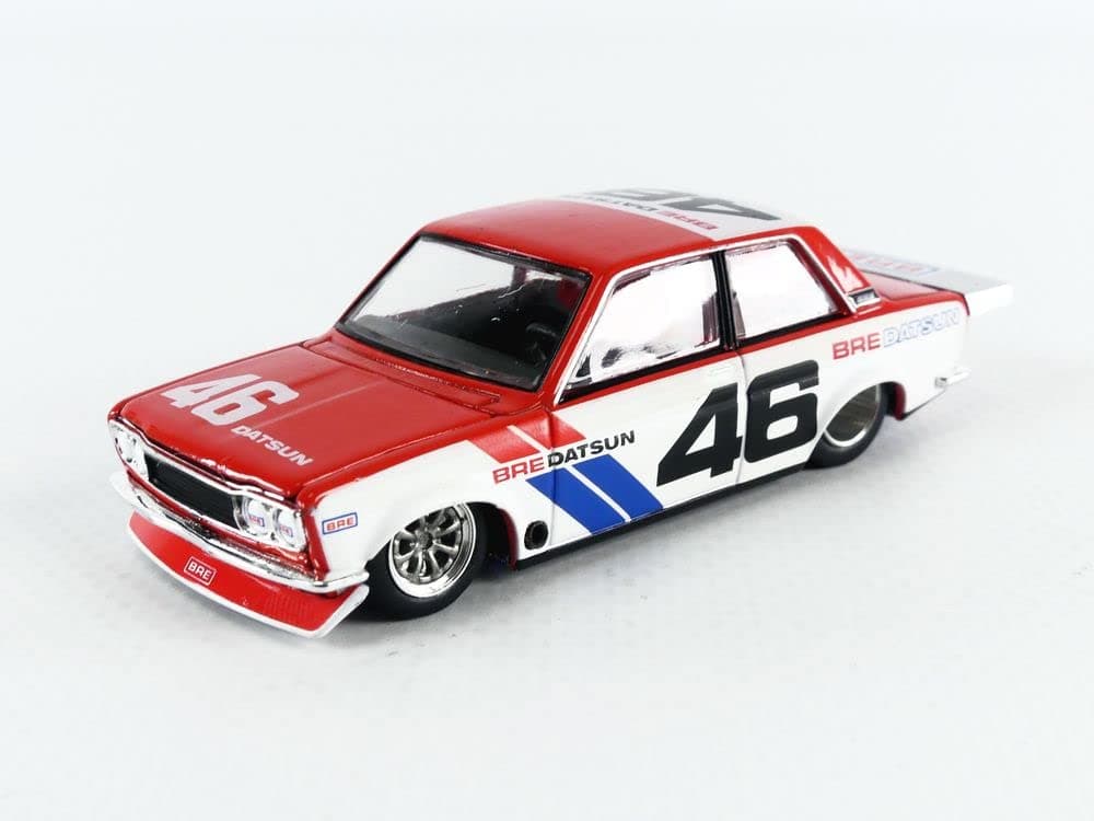 MINI GT Datsun 510 Pro Street Version 2#46 "BRE Red and White (Designed by Jun Imai) Kaido House 1/64 Diecast Model Car by True Scale Miniatures KHMG006