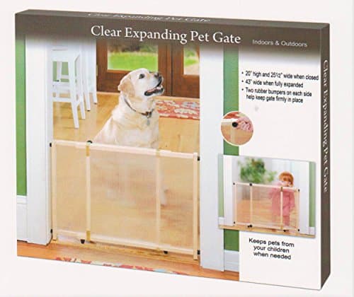CLEARVIEW EXPANDING WOOD PET GATE - EXPANDS TO 43"W