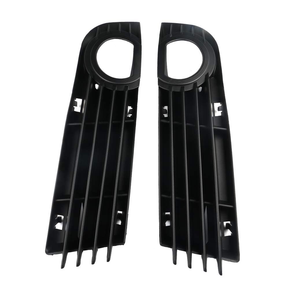 Black Front Bumper Fog Light Lower Grille Cover Vent 1 Pair Compatible With Audi 2004-2007 A8 S8 Quattro 4E0807681AD 4E0807682AD