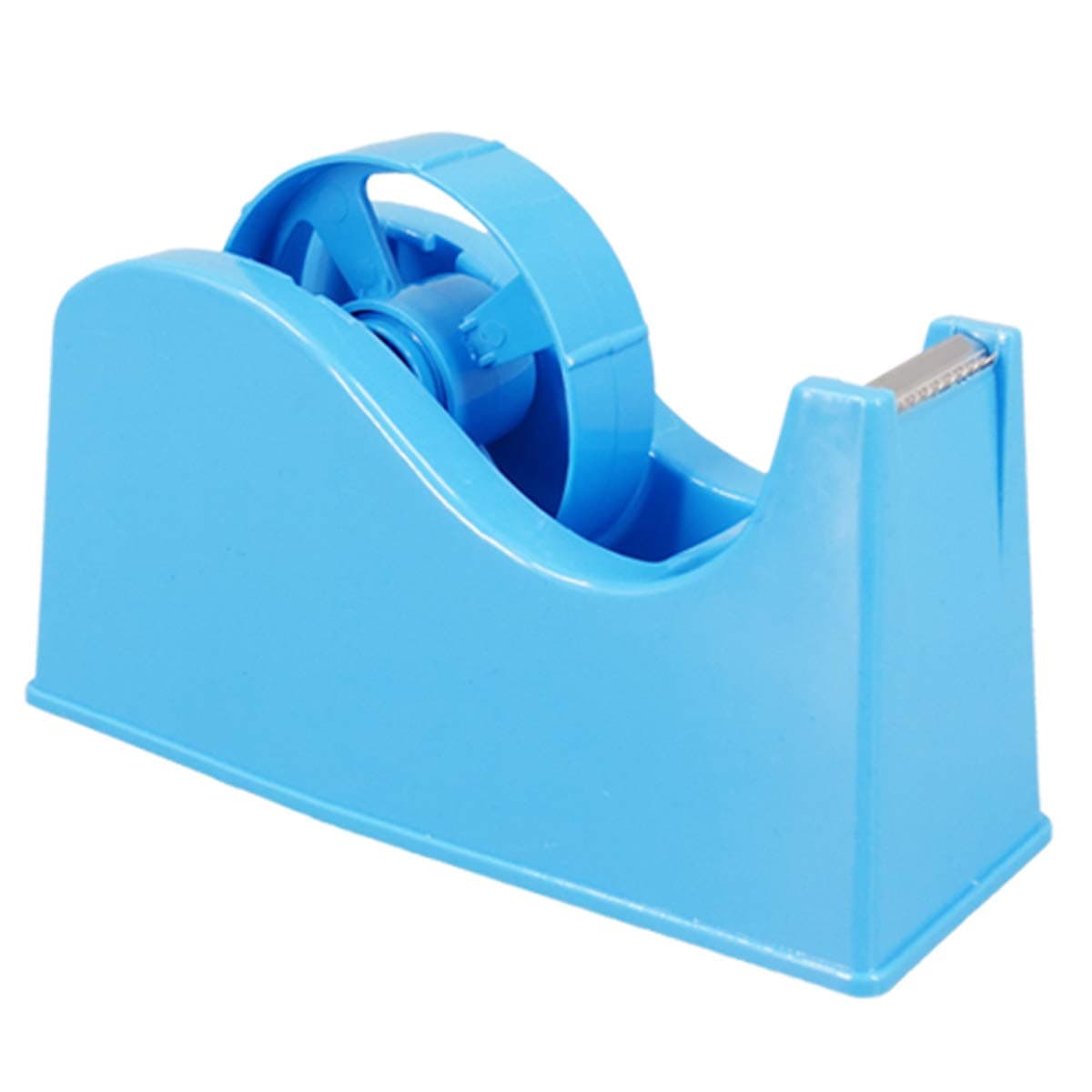 Desktop Tape Dispenser Adhesive Roll Holder (Fits 1" & 3" Core) with Weighted Nonskid Base (1Pack-Blue)
