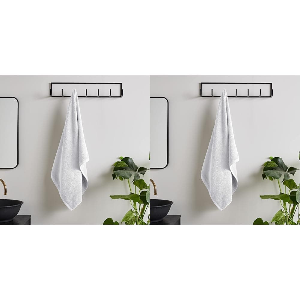 Catherine Lansfield Quick Dry Cotton Hand Towel White (Pack of 2)