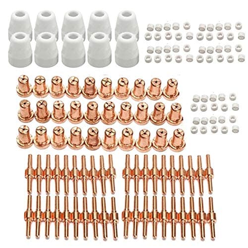 100pcs Air Plasma Cutter long tip Electrode Nozzle cup rings with Plasma Cutter Torch PT31 LG40 Cut40 50 set