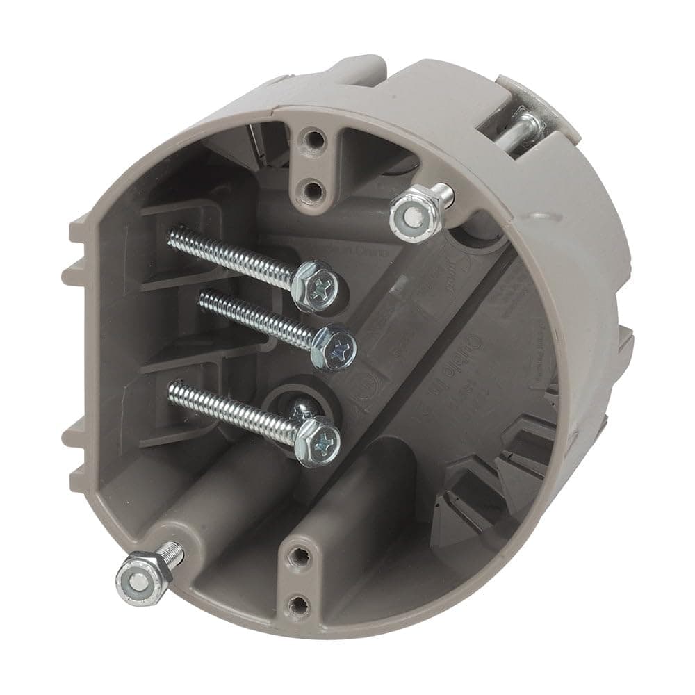 Southwire Electrical Box for Ceiling Fan, Light Fixture, 50lb Ceiling Fan and 75lb Light Fixture Support, Depth Adjustable, Gray, MSBFAN