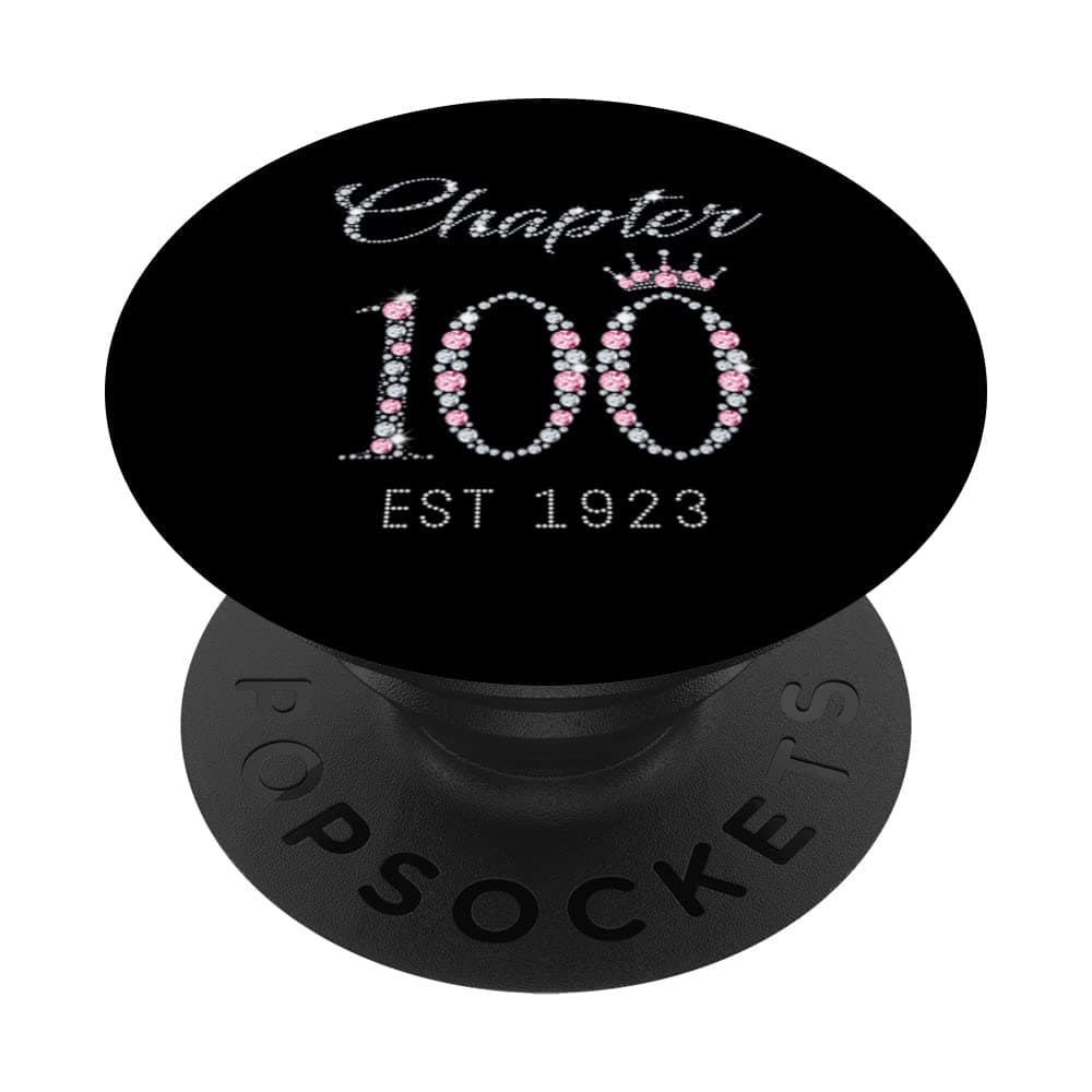 Chapter 100 EST 1923 100Th Birthday Gift For Womens PopSockets Swappable PopGrip