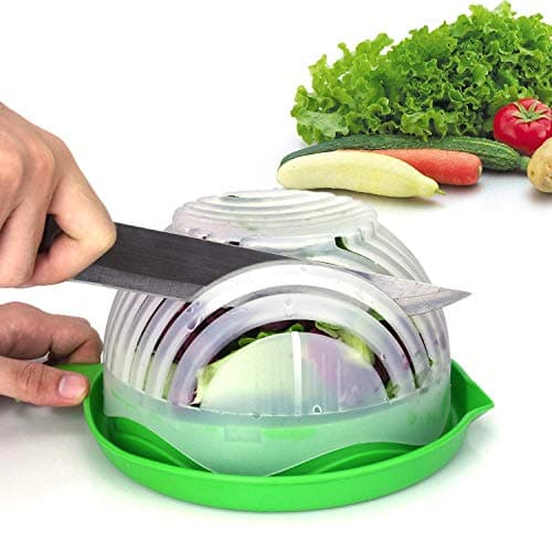 Prosmart - Salad Cutter Bowl - Wave Shape Easy 60 Seconds Salad Maker Kitchen Tools Fruit Vegetable Chopper Cutter Bowl Quick Kitchen Accessories