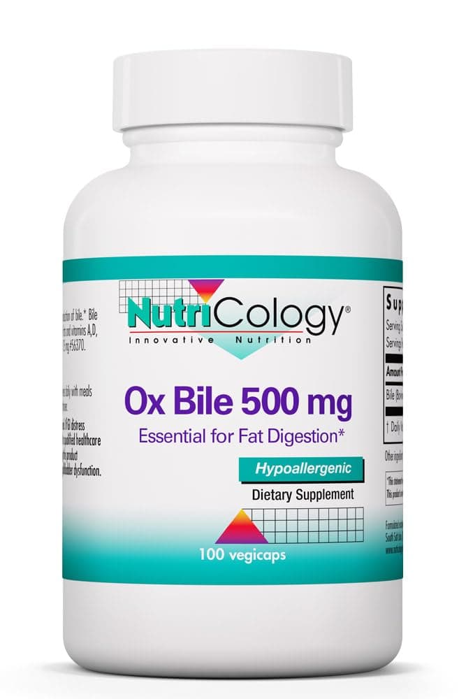 Nutricology - Ox Bile 100 Vegetarian Capsules 52633