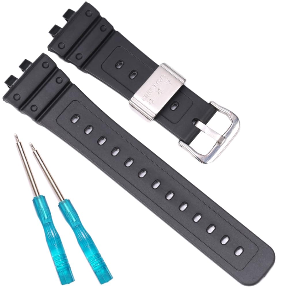 Watch Accessories Compatible with Casio G-Shock gmw-b5000 Replacement Band Men's GMW-B5000 Strap Rubber Waterproof Bracelet Stainless Steel Hoop