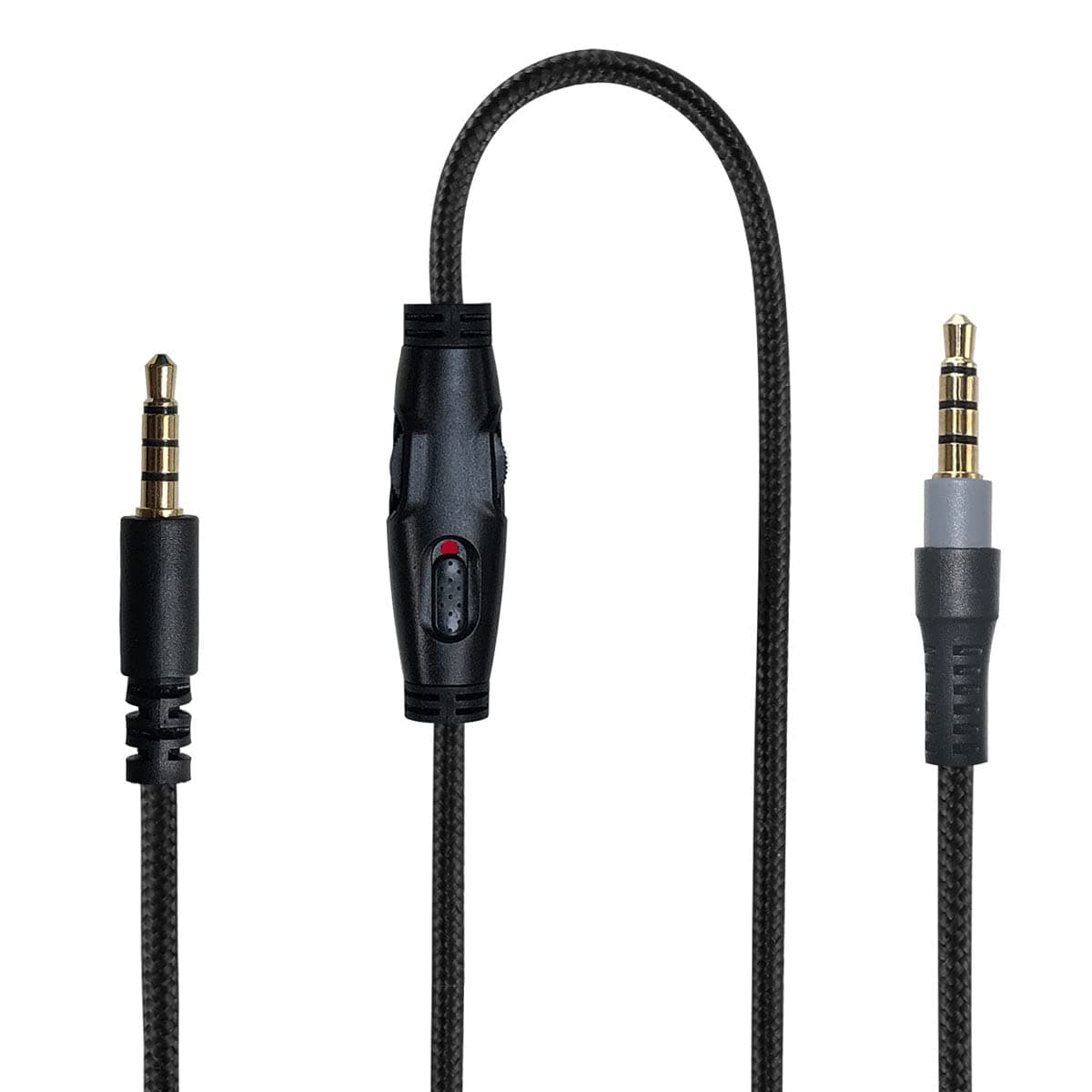 Replacement Cable Cord Compatible with Kingston Hyperx Cloud Alpha and Cloud Mix Gaming Headset, Headset Audio 3.5mm Cable with Inline Mute & Volume Control (No Inline Mic, Black)