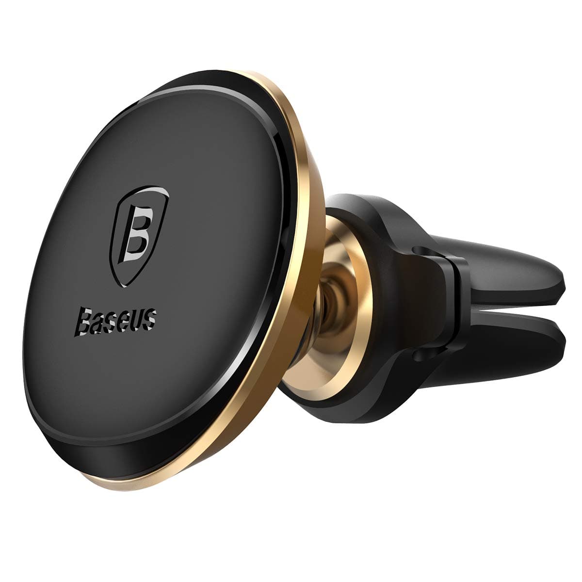 BaseusMagnetic Air Vent Car Mount Holder with cable clip Gold