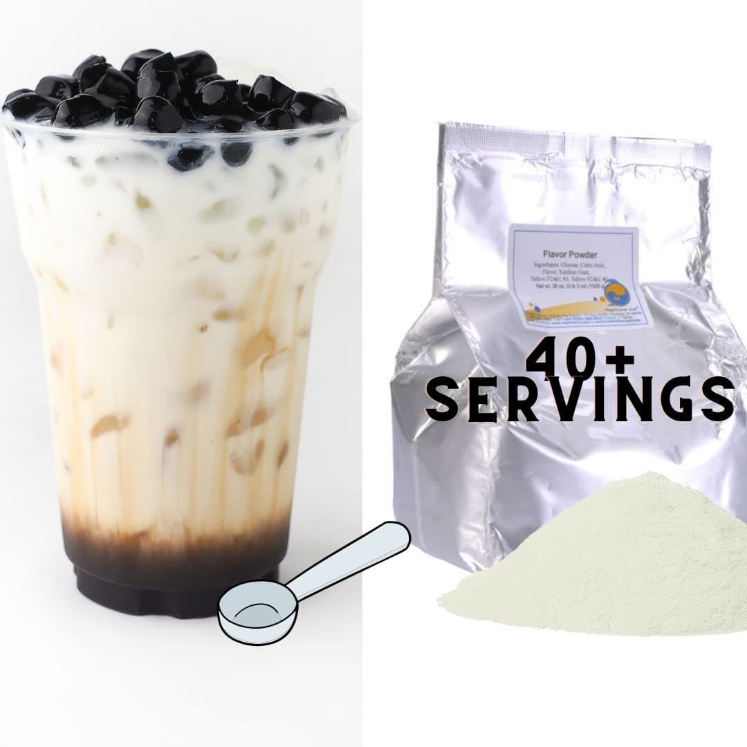 Peach Flavored Boba Bubble Tea Powder for Milk Tea Premium Instant Drink Mix - 2.2 LB bag for 40-45 Servings - Just Add Tapioca Pearls by BUBBLE TEA SUPPLY