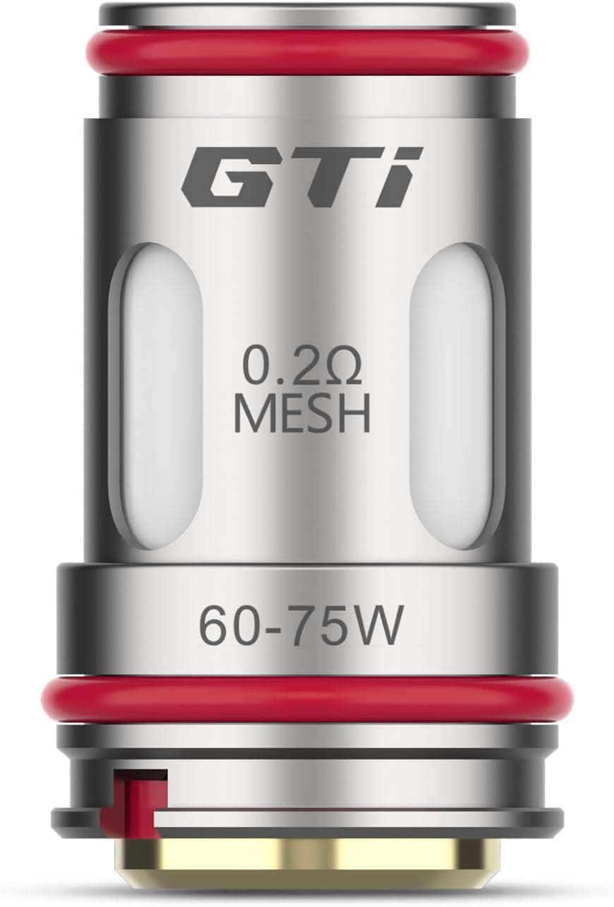 Vaporesso GTI Pack of 5 Mesh Coils, Wattage Range Between 75 to 90 Watt, 0.15 Ohm, Vaporesso Coil for DTL Vaping, Quality, Leak-Free Vape Coils, 100% Genuine, No Nicotine (0.2 Ohm)