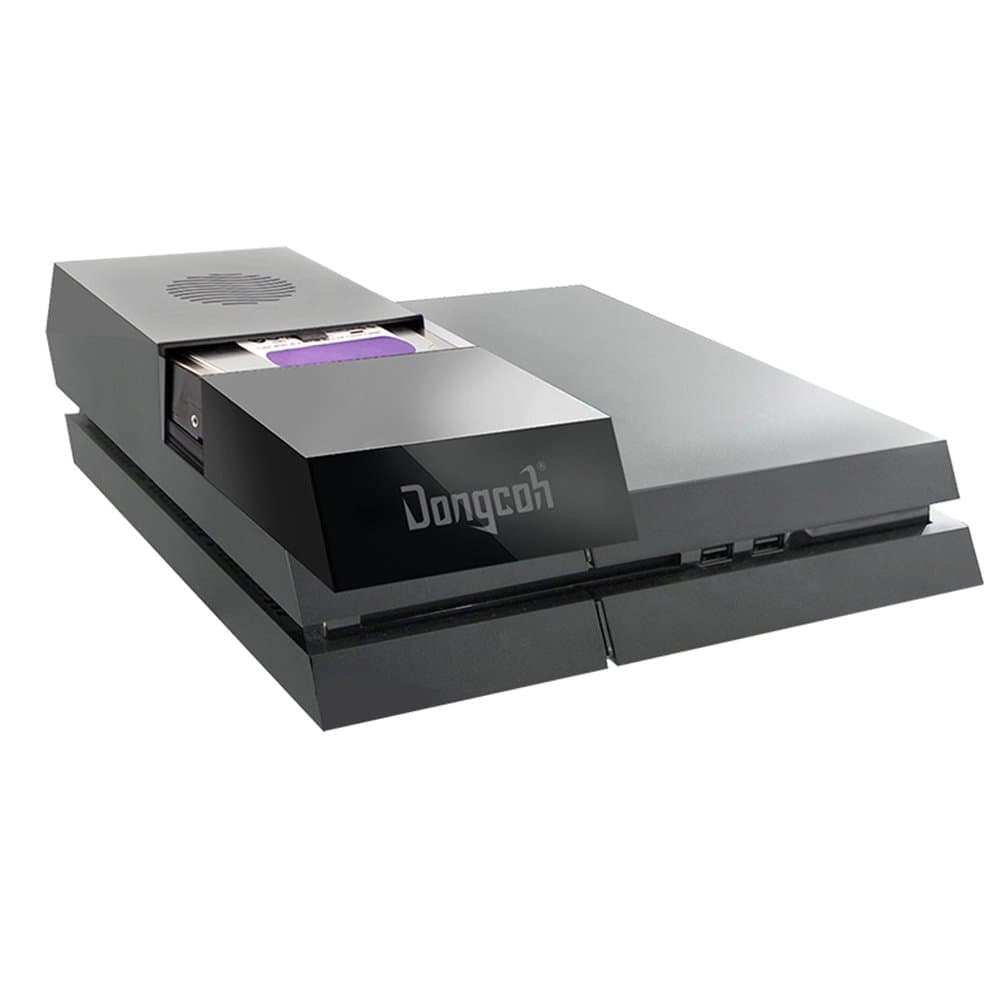 DongCoh Game Bar hard drive Cover Shell Replacement Faceplate for PS4 Console(Black)